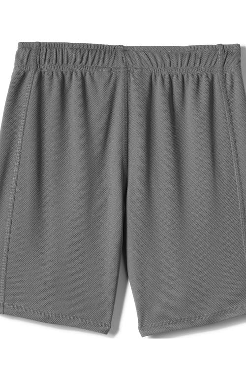 Shop Lands' End School Uniform Girls Mesh Gym Shorts In Stone Gray