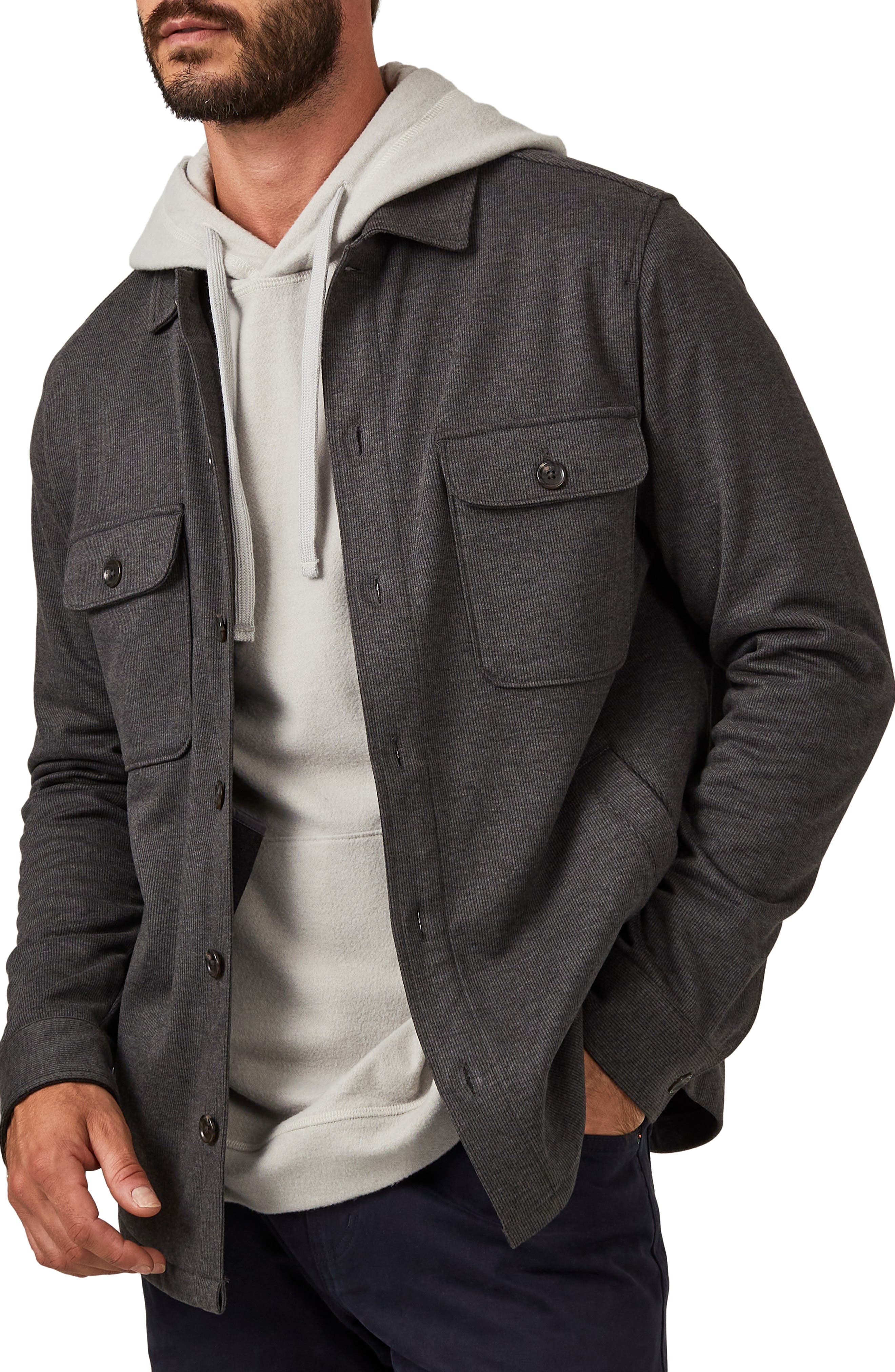 Franco Callegari Shirt Jacket grey brown casual look Fashion Jackets Shirt Jackets 