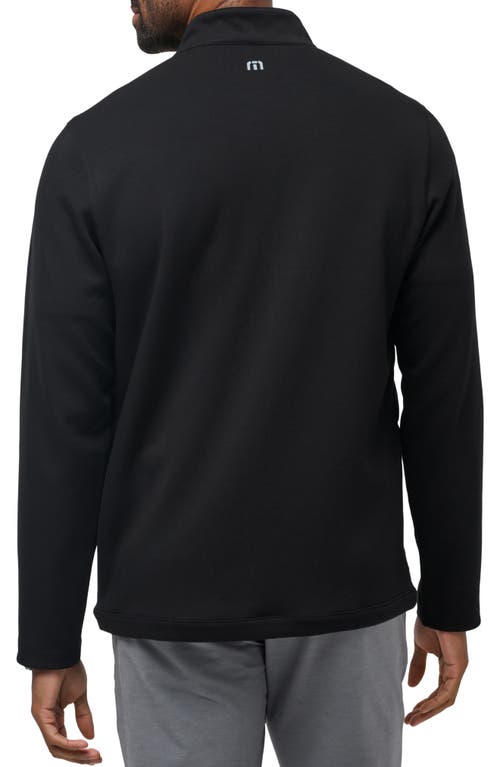 Travismathew Point Of Sail Stretch Mixed Media Puffer Jacket In Black