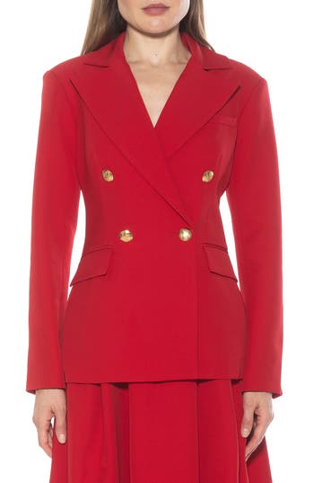 Alexia Admor Women's Farrah Double Breasted Blazer In Red