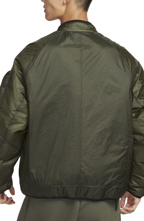 Shop Nike Therma-fit Tech Jacket In Cargo Khaki/black