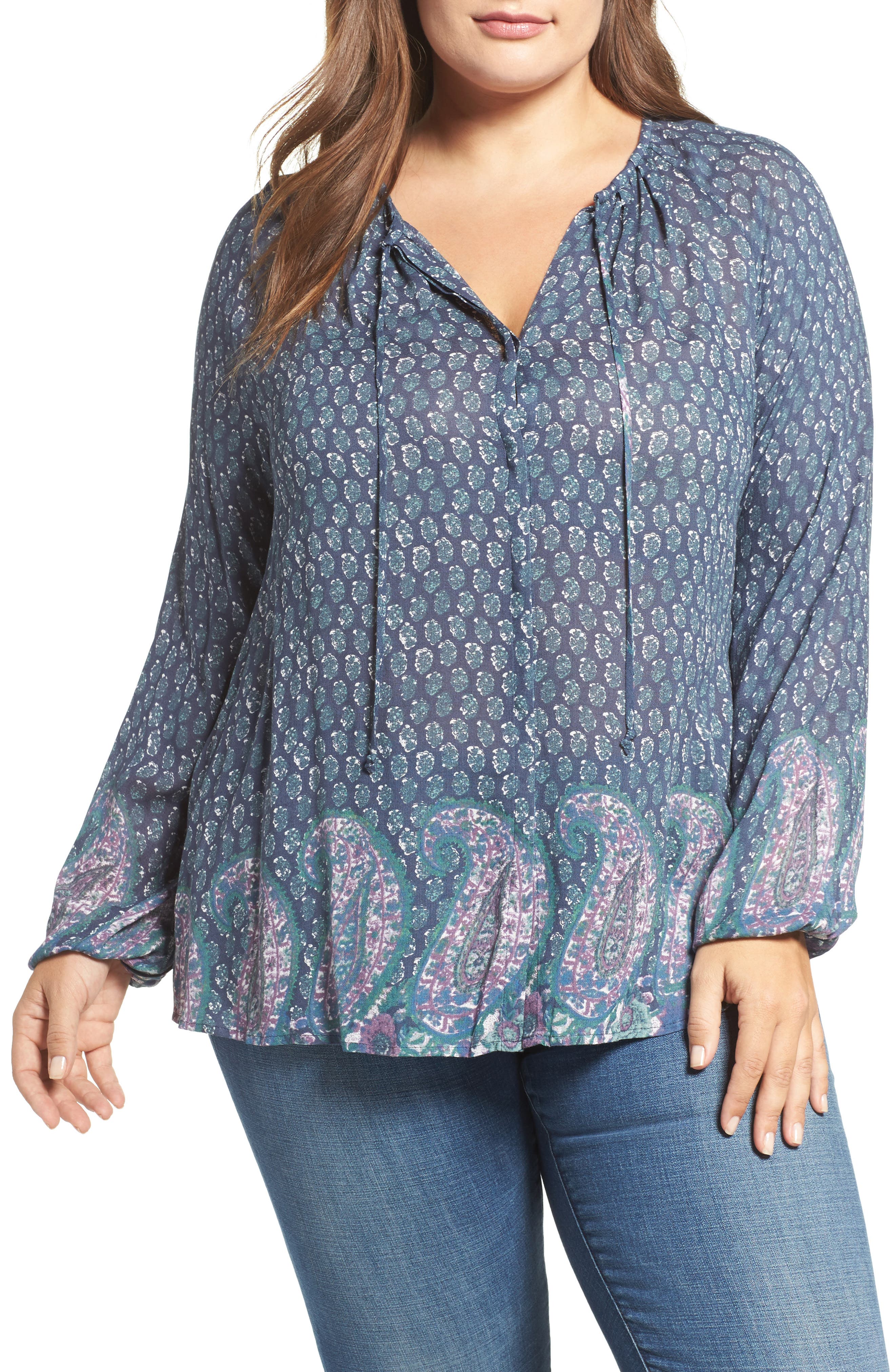 lucky brand paisley top