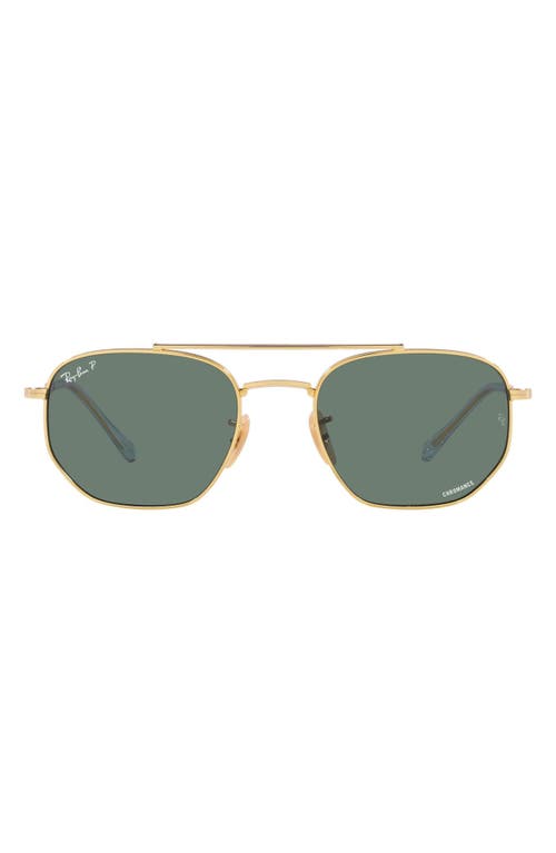 Ray-Ban 54mm Polarized Irregular Sunglasses in Polar Grey at Nordstrom