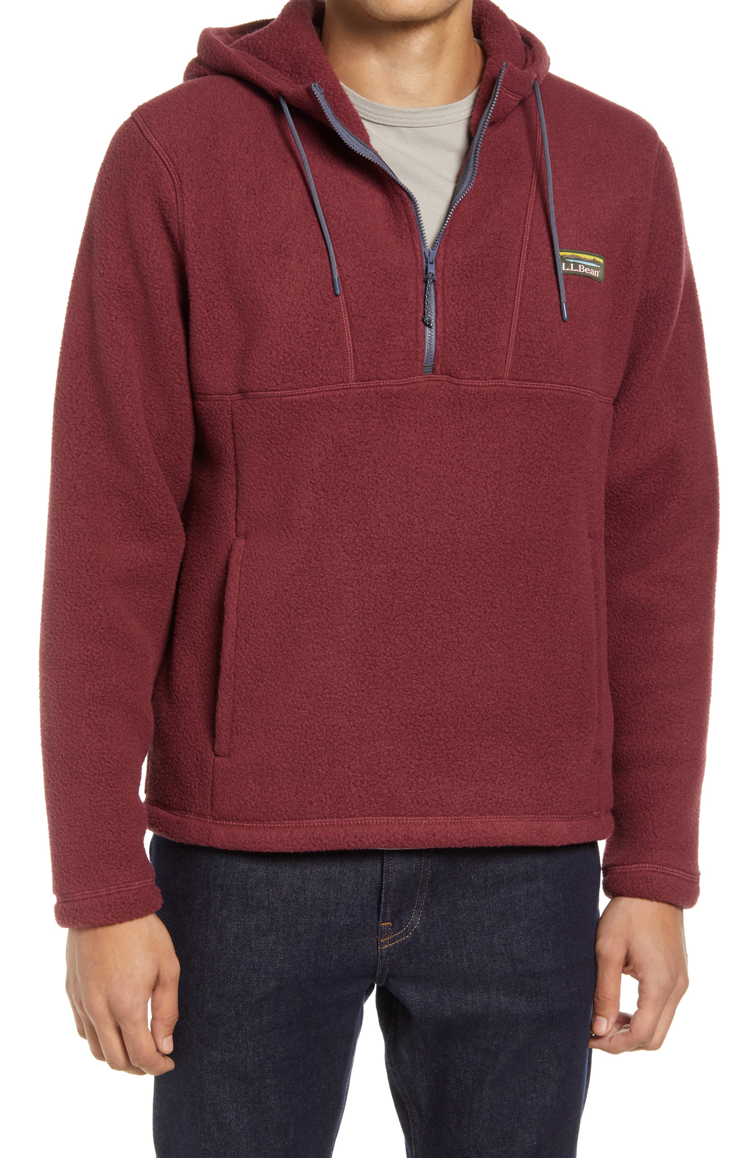 burgundy fleece hoodie