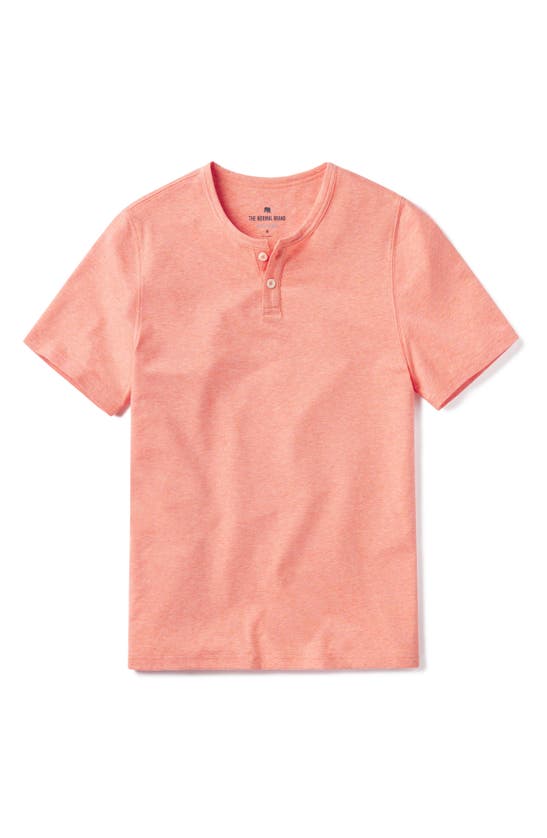 Shop The Normal Brand Short Sleeve Active Henley In Canyon Sunset