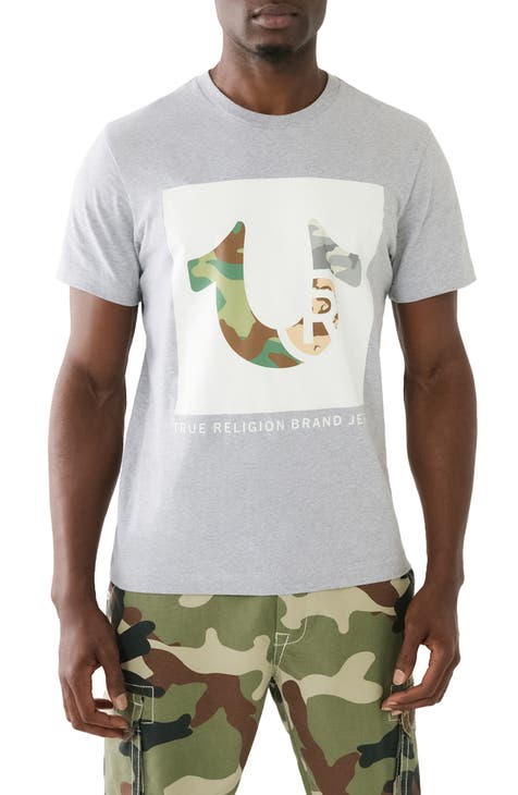 Multicolor Camo Cotton Graphic T-Shirt