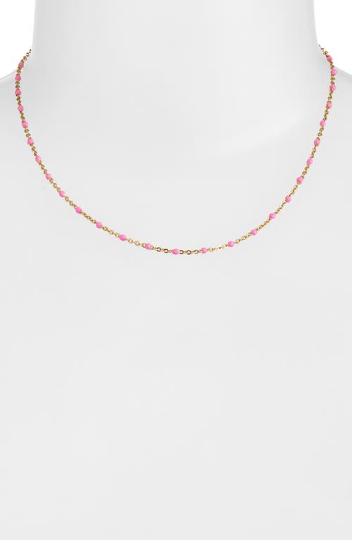 Shop Set & Stones Kaz Bead Station Necklace In Gold/pink