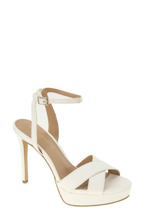 bcbg Niada Ankle Strap Platform Sandal Cloud Dancer at Nordstrom,