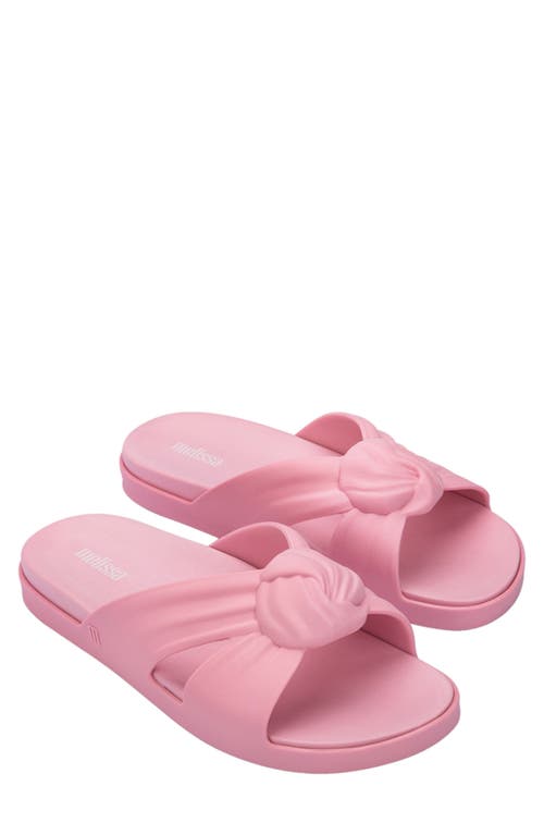 Shop Melissa Plush Knotted Slide Sandal In Pink/pink