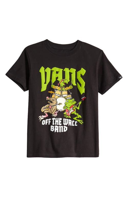 Vans Kids' Off the Wall Band Cotton Graphic T-Shirt in Black