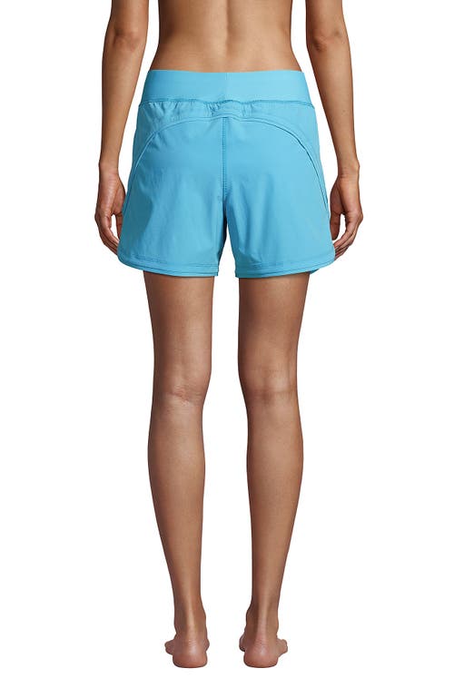LANDS' END LANDS' END 5" QUICK DRY ELASTIC WAIST BOARD SHORTS SWIM COVER-UP SHORTS WITH PANTY 