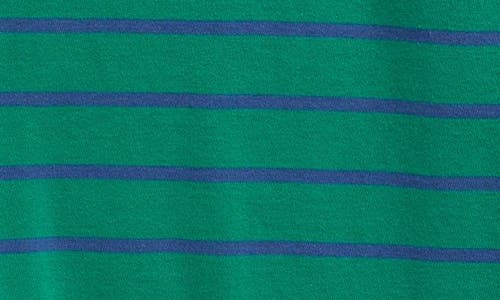 Shop Vineyard Vines Kids' Stripe Long Sleeve Pocket T-shirt In Sea Swell Stripe