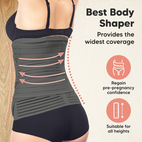 Keababies Revive 3-in-1 Postpartum Recovery Support Belt In Mystic Gray