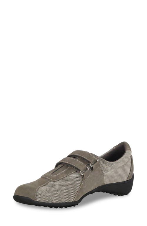 Munro Joliet Sneaker In Khaki Fabric/suede