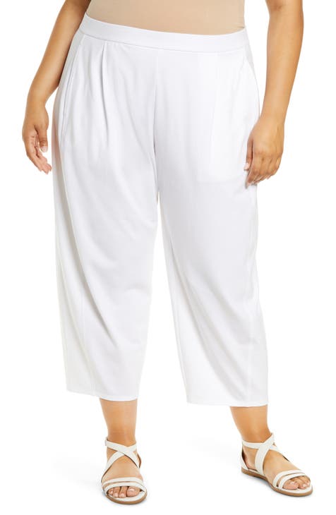 plus size white pants | Nordstrom