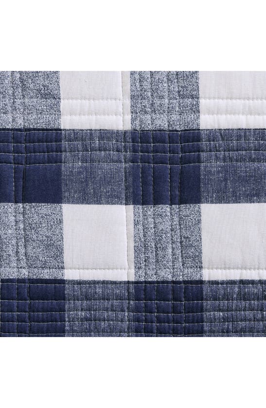 Shop Eddie Bauer Lakehouse Plaid Cotton Quilt 3-piece Set In Blue