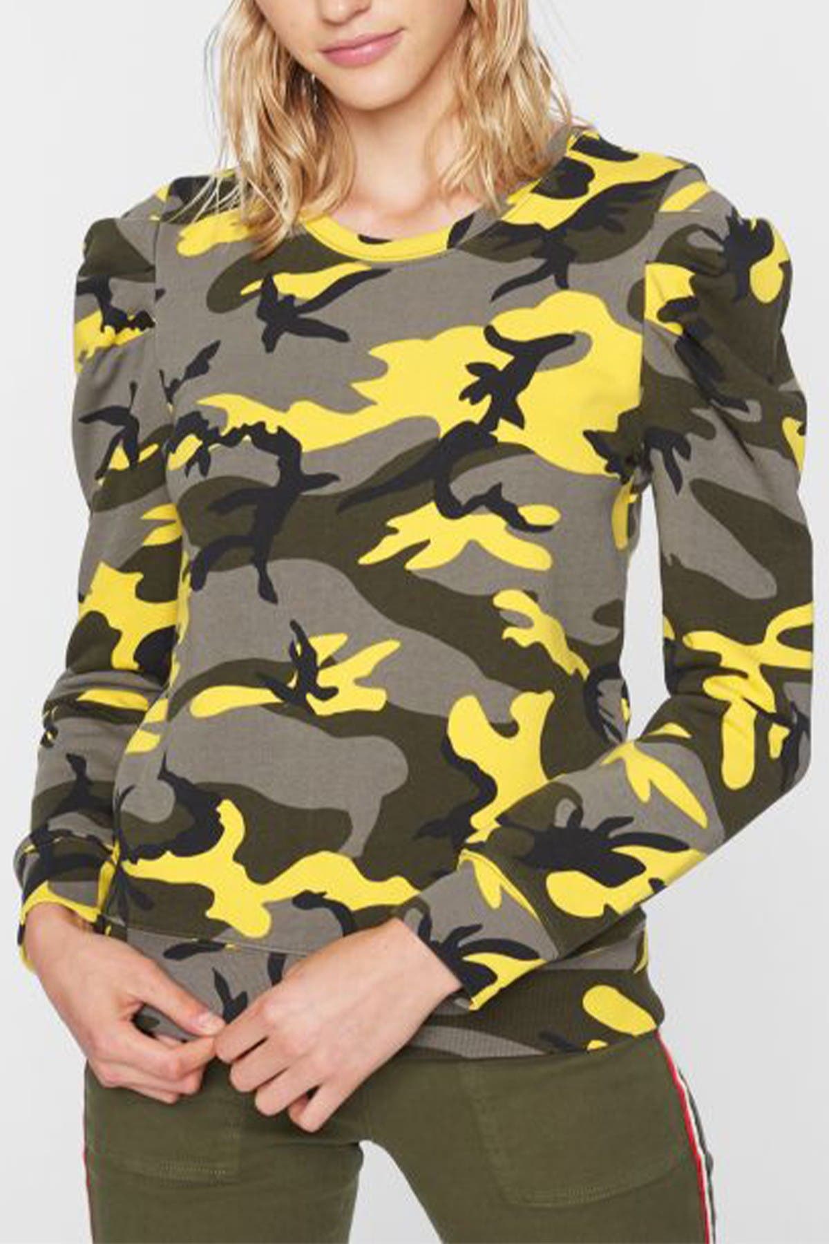 pam and gela puff sleeve sweatshirt