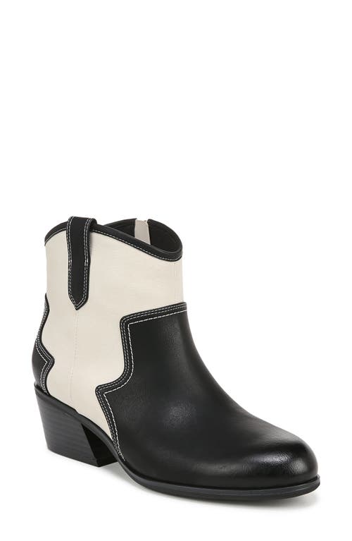 Shop Dr. Scholl's Lasso Western Bootie In Black/off White