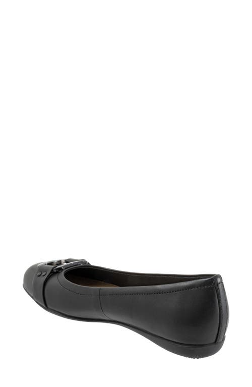 Trotters Sizzle Signature Flat In Black/black