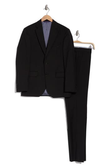 Shop Ted Baker London Jarrow Plain Slim Fit Wool Suit In Black