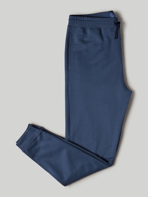 Robert Talbott Chandler French Terry Jogger In Indigo Blue