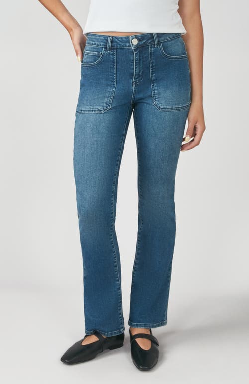 Shop Lola Jeans Billie High Rise Bootcut Jeans In Dim Sky 2