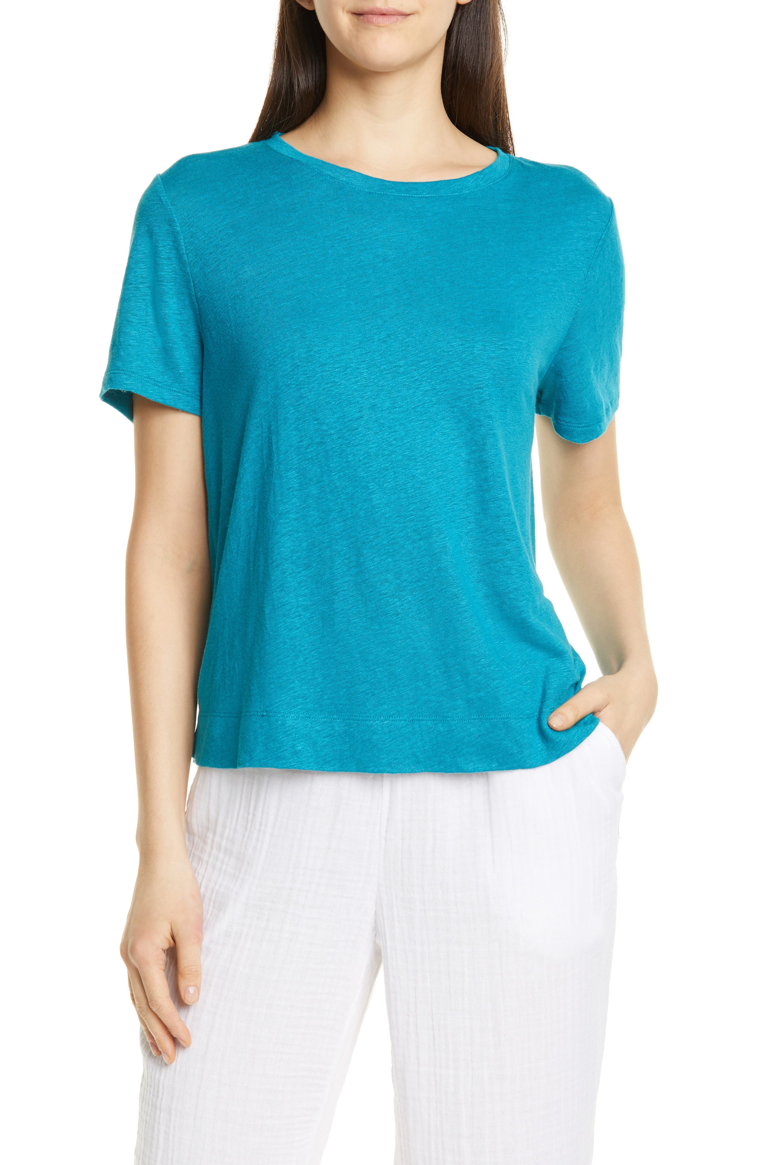 eileen fisher linen tee