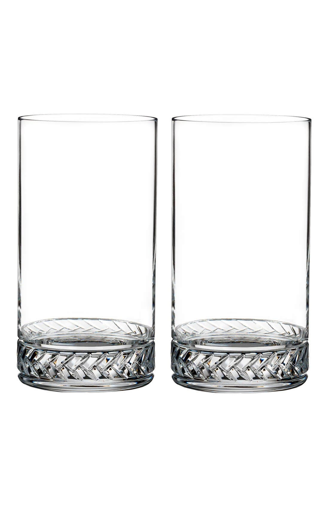 Nambé 'Braid' Full Lead Crystal Highball Glasses (Set of 2) Nordstrom