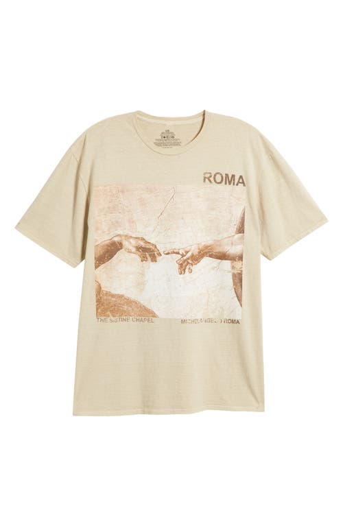 Shop Philcos Roma Cotton Graphic T-shirt In Natural Pigment