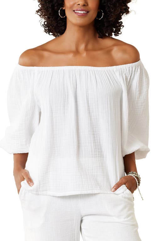 Shop Tommy Bahama Coral Isle Cotton Top In White