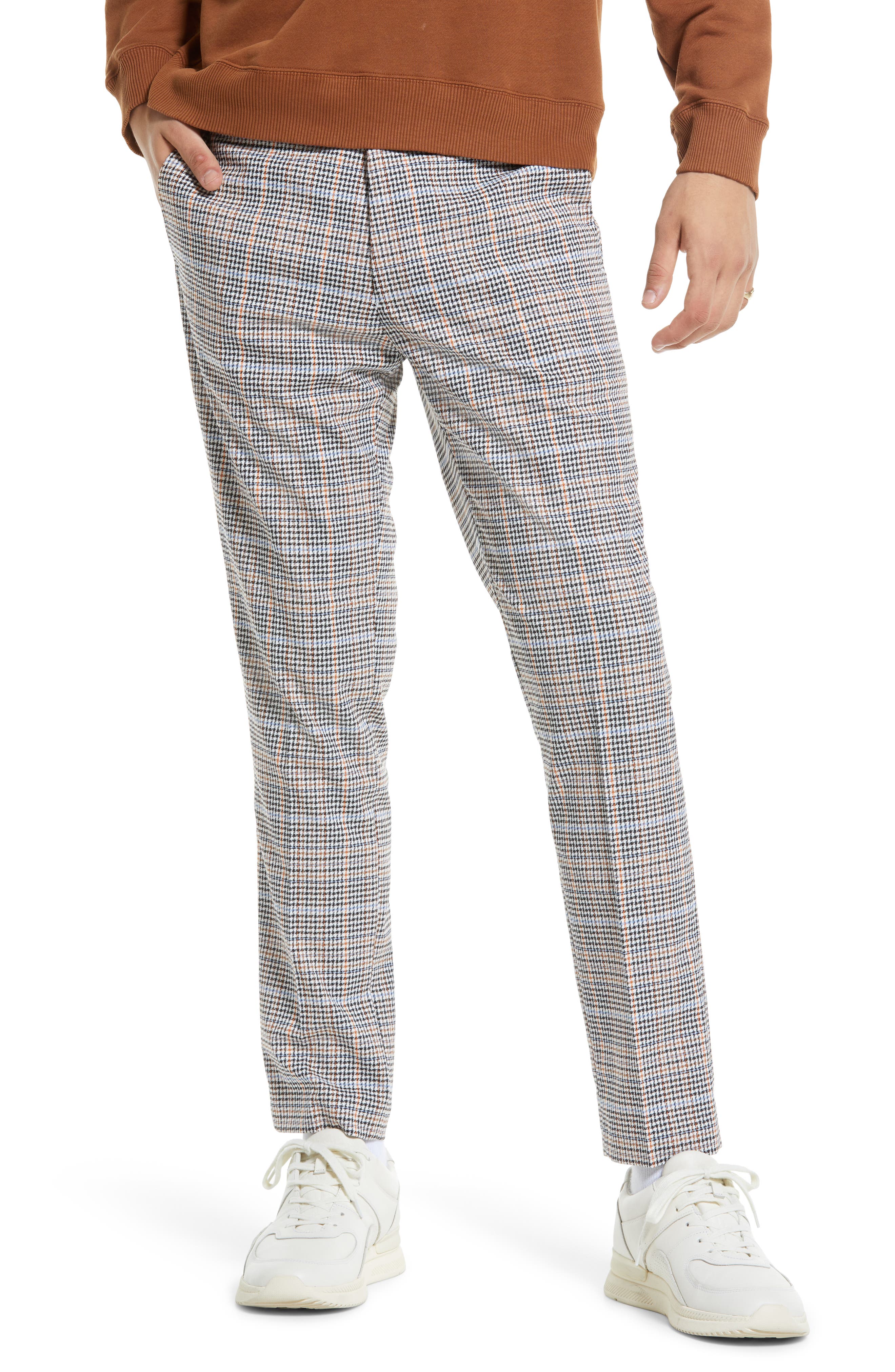 checkered skinny jeans mens