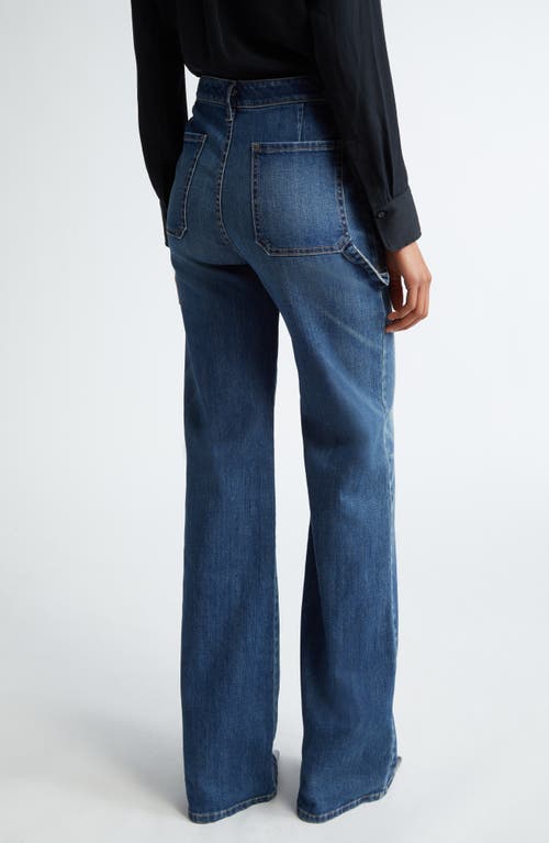 Shop Nili Lotan Quentin Flare Jeans In Classic Wash