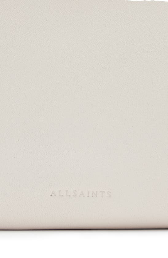 Shop Allsaints Bettina Leather Clutch In Desert White