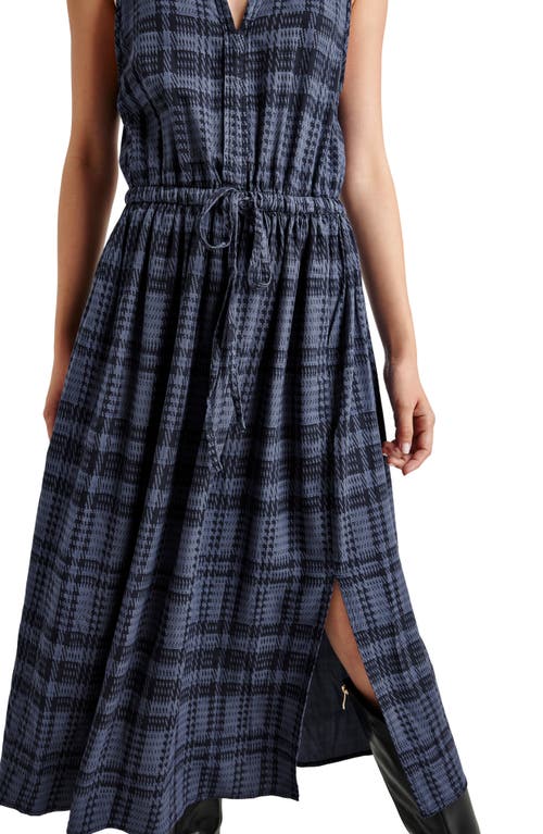 Shop Splendid Cleo Plaid Maxi Dress In Navy Digi Plaid