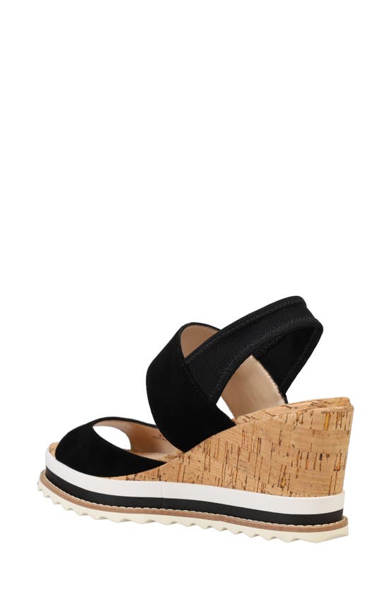 Pelle Moda Winta Platform Wedge Sandal In Black
