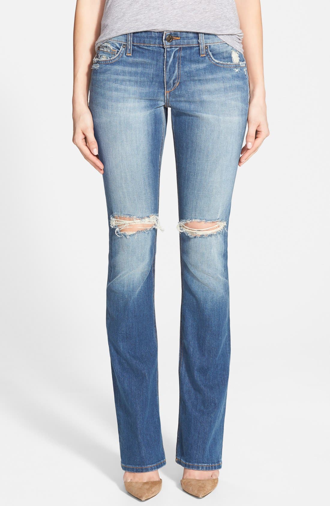 Joe's 'Collector's Vixen' Shredded Bootcut Jeans (Celeste) Nordstrom