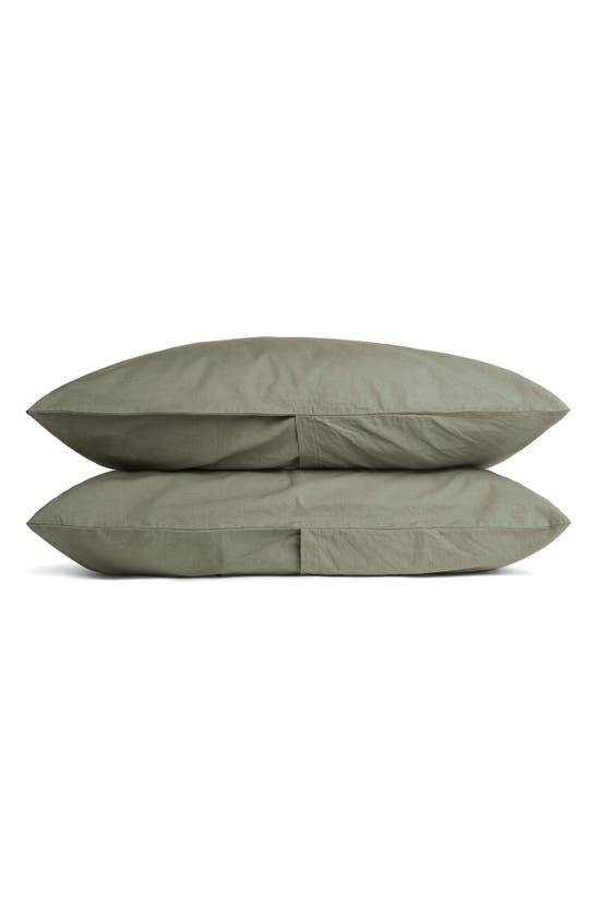 Parachute Percale Pillowcases In Moss