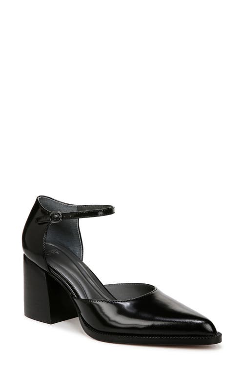 Sarto by Franco Diona Ankle Strap Pointed Toe Pump Black at Nordstrom,