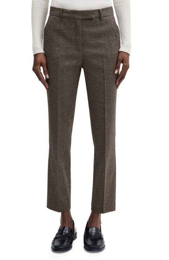 Shop Mango Ankle Skinny Suit Pants In Grey