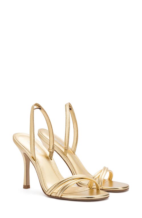 Larroudé Annie Slingback Stiletto Sandal Gold at Nordstrom,