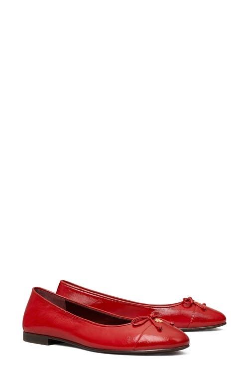 Shop Tory Burch Cap Toe Ballet Flat In Brick Lane/brick Lane