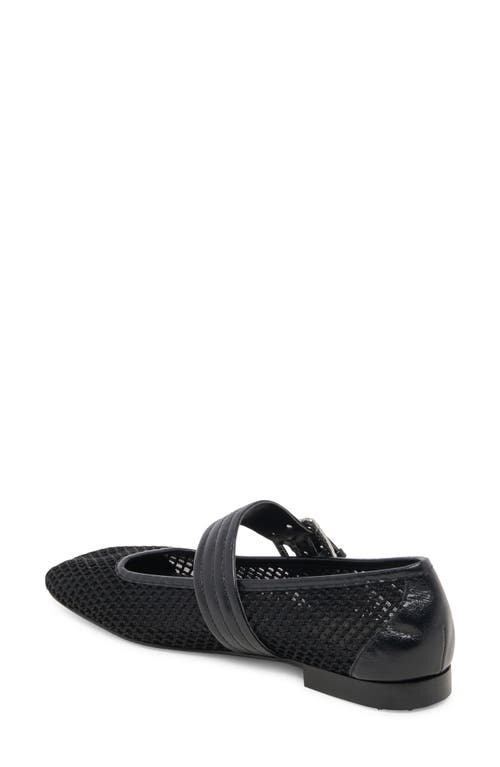 Shop Dolce Vita Arora Square Toe Mary Jane Flat In Onyx Woven Mesh