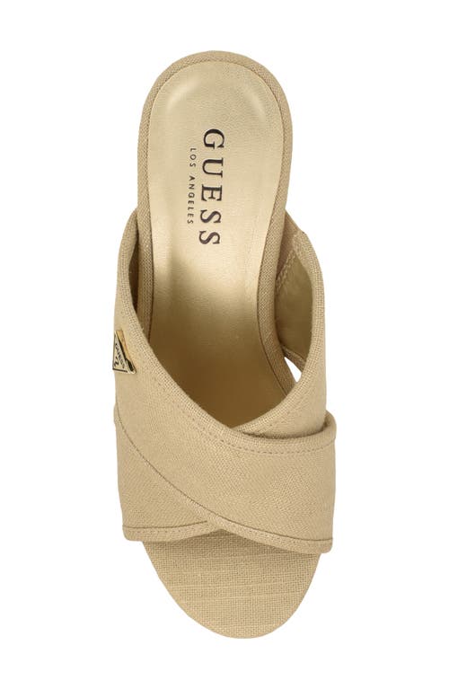 Guess Cloys Wedge Sandal In Gold