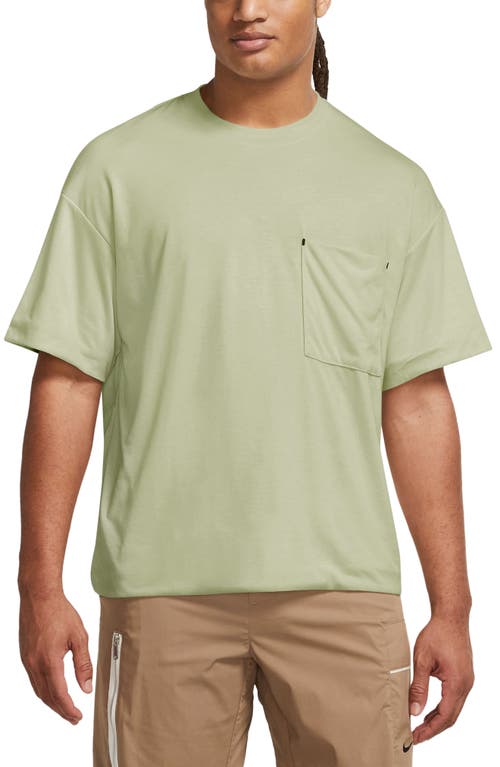 Nike Sportswear Tech Pack Dri-fit Oversize Pocket T-shirt In Olive Aura/black/olive Aura