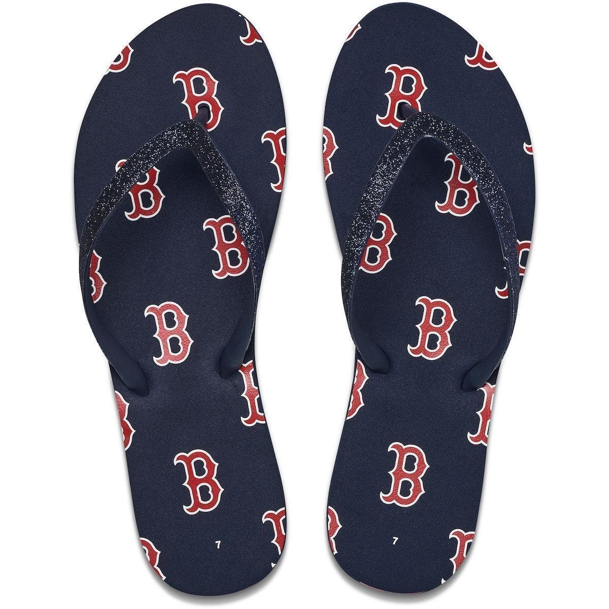 women's boston red sox flip flops