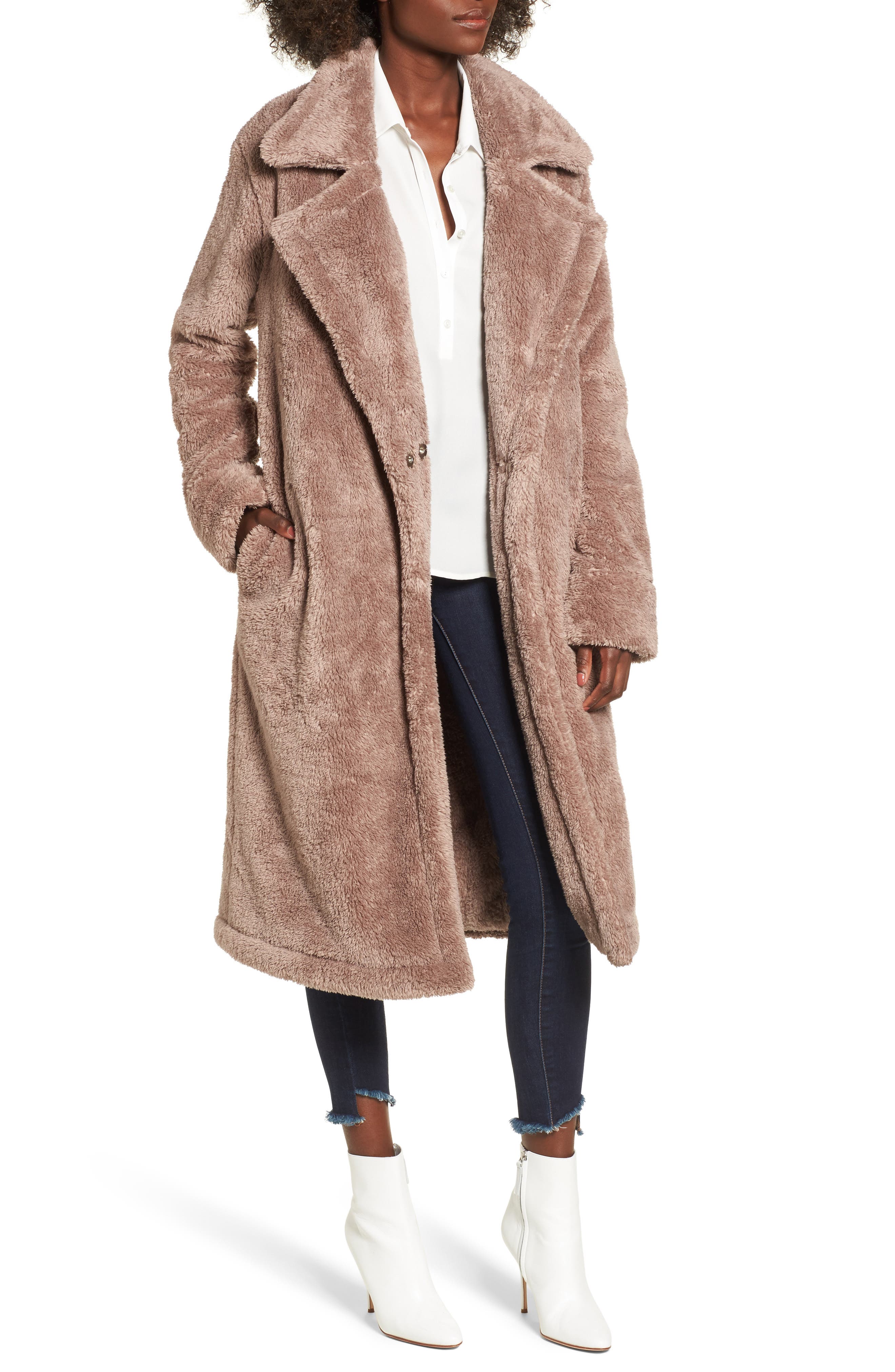 Lovers + Friends Teddy Faux Fur Coat Nordstrom