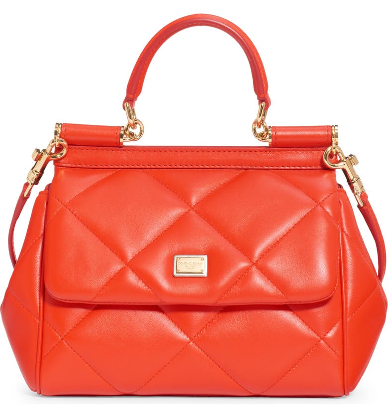 Dolce&Gabbana Small Sicily Matelassé Leather Top Handle Bag | Nordstrom