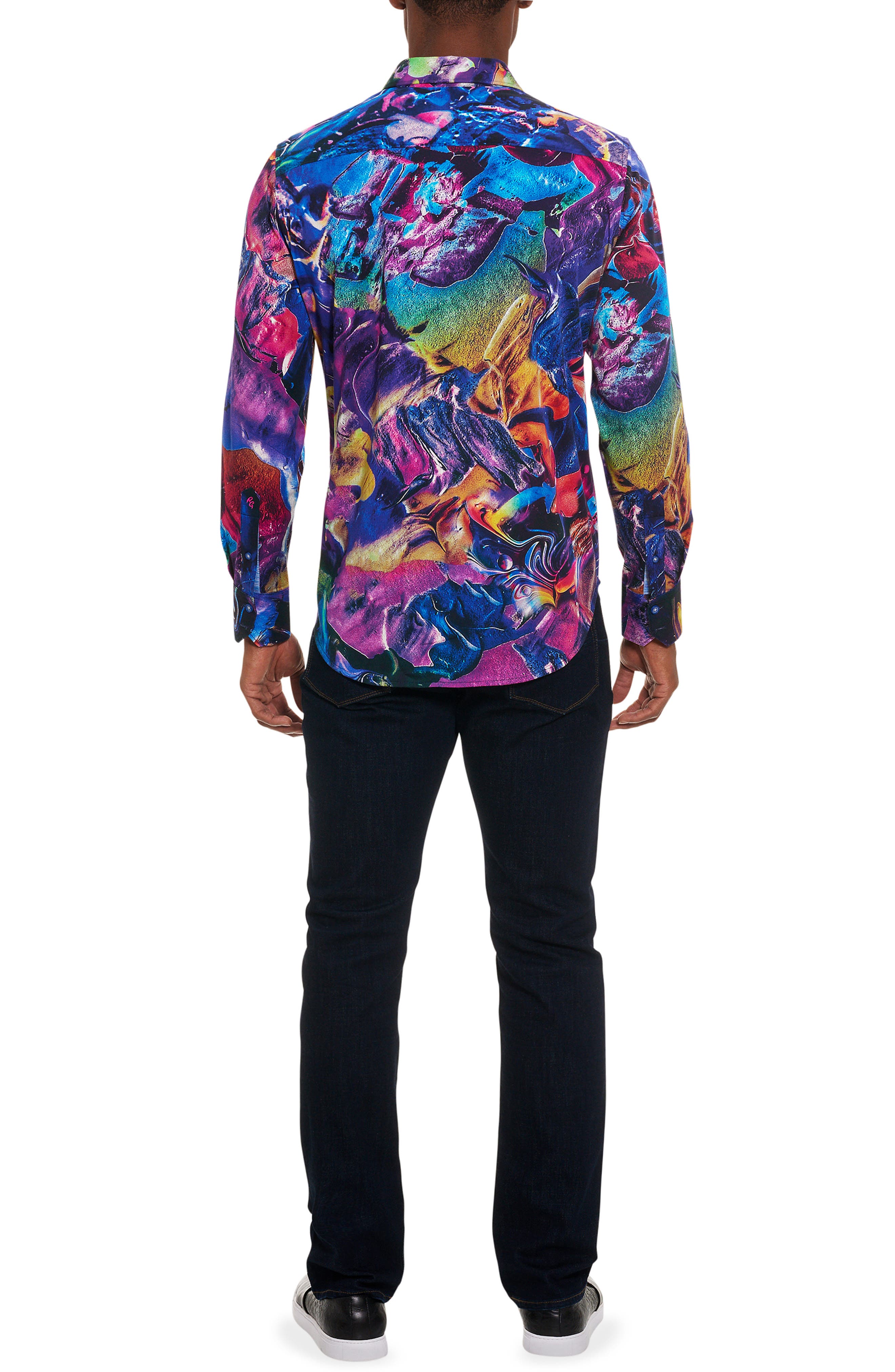 Robert Graham Quasar Print Stretch Cotton ButtonUp Shirt Nordstrom