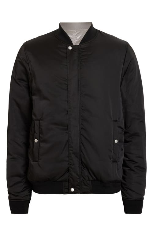 Allsaints Eris Reversible Bomber Jacket In Silver/black