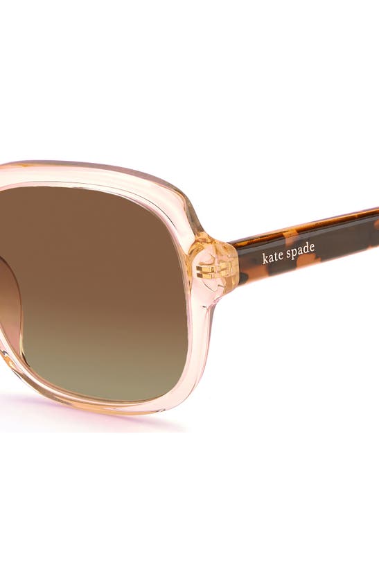 Kate Spade Babbette 55mm Polarized Square Sunglasses In Pink